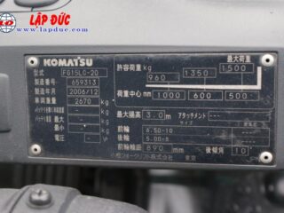 Xe nâng KOMATSU máy xăng 1.5 tấn FG15LC20 # 659313 giá rẻ