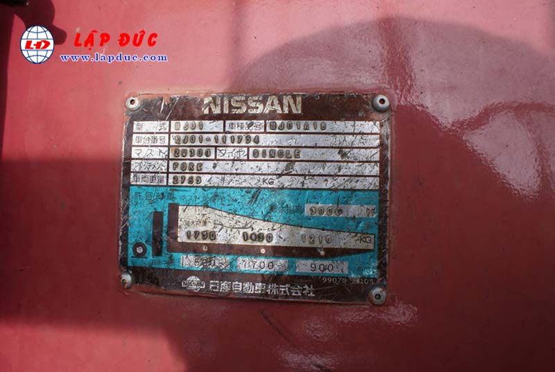 Xe nâng NISSAN máy xăng 1 tấn NJ01A10# 117591 giá rẻ