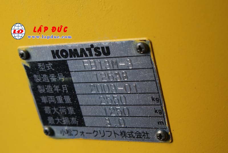 Xe nâng điện KOMATSU 1.3 tấn ngồi lái FB13M-3 giá rẻ