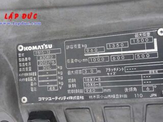 Xe nâng điện KOMATSU 1.5 tấn ngồi lái FB15-12 giá rẻ