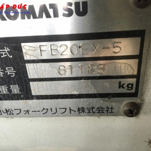 Xe nâng điện ngồi lái 2 tấn KOMATSU FB20EX-5 l