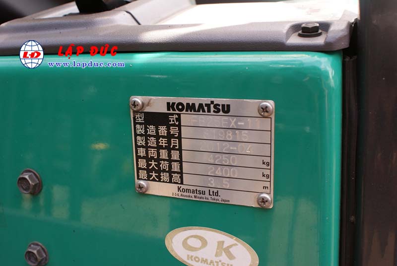 Xe nâng điện KOMATSU ngồi lái 2.5 tấn FB25EX-11 giá rẻ