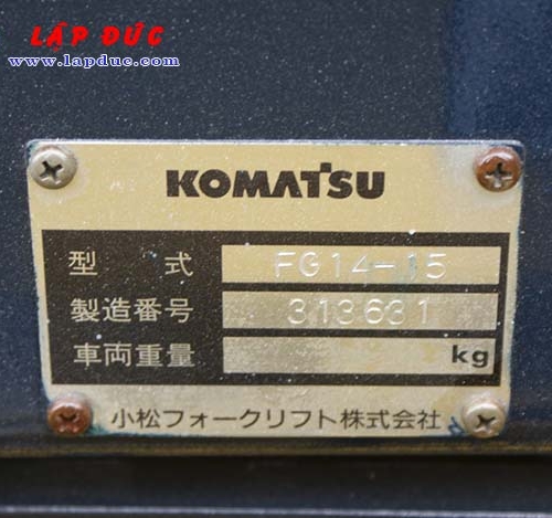 Xe nâng KOMATSU máy xăng 1.4 tấn FG14-15 # 313631 giá rẻ