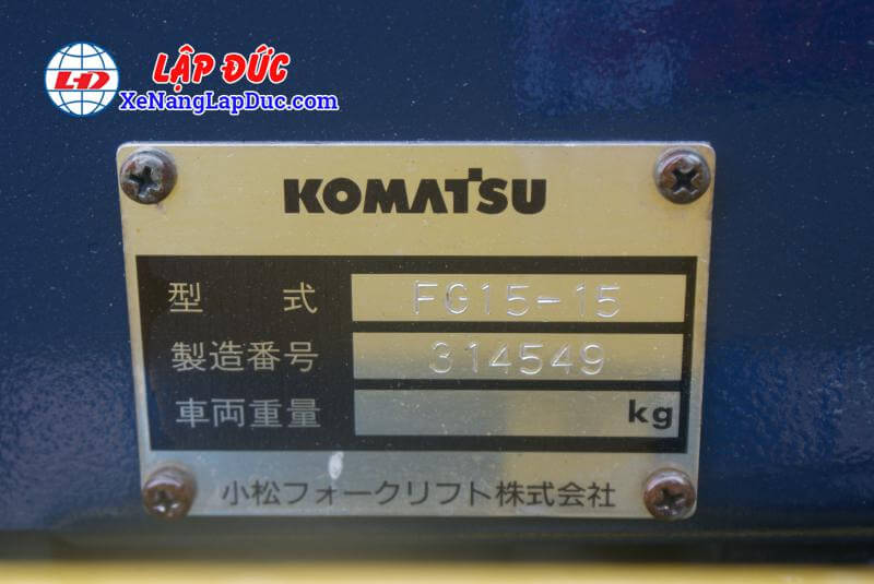 Xe Nâng KOMATSU 1.5 tấn máy xăng FG15-15 # 314549 22