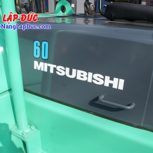 Xe Nâng 6 tấn máy Dầu giá rẻ MITSUBISHI FD60 # FD60-00481 hàng bãi Nhật 23